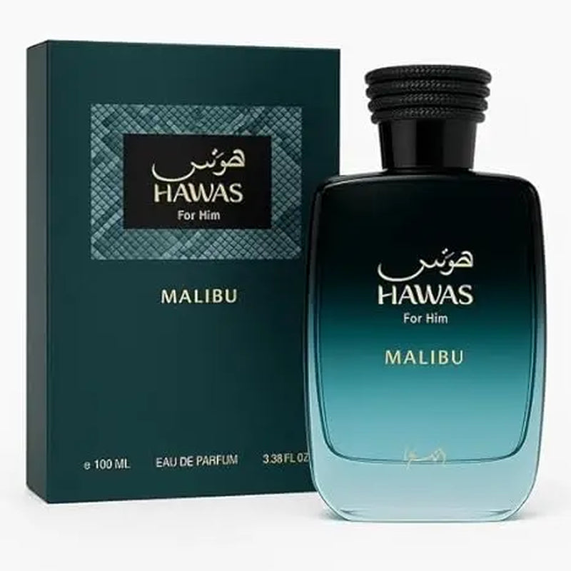 RASASI Men'S Hawas Malibu EDP Spray 3.4 Oz Fragrances Long Lasting Fragrance Natural Perfume Cologne Persistence Pheromone
